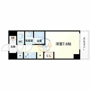S-RESIDENCE新大阪駅前【9階】の間取り