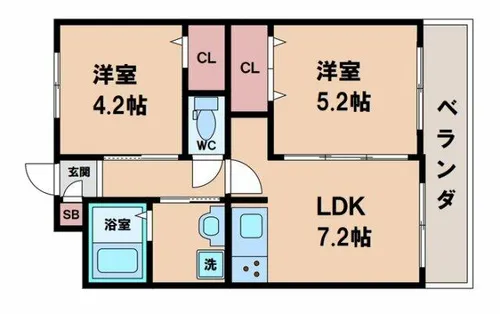 ファイブコート今川【4階】の間取り