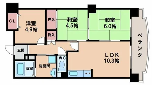 シエル・ピュール田辺【8階】の間取り