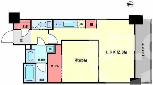 ネットフローラ梅田北【2階】の間取り
