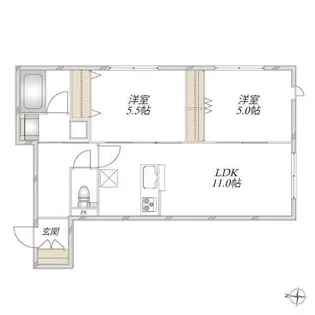 HEBEL MAISON 南武庫之荘【1階】の間取り