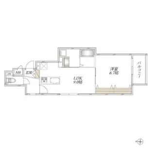 HEBEL MAISON 南武庫之荘【2階】の間取り