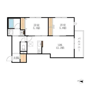 HEBEL MAISON 南武庫之荘【2階】の間取り