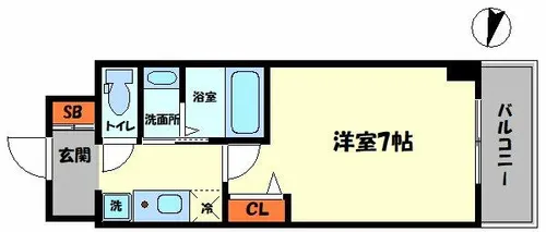 クレド桜川【7階】の間取り