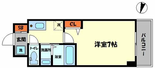 クレド桜川【4階】の間取り