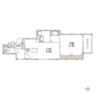 HEBEL MAISON 南武庫之荘【3階】の間取り