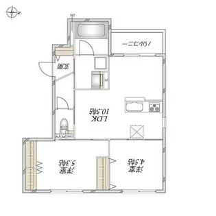 HEBEL MAISON 南武庫之荘【3階】の間取り