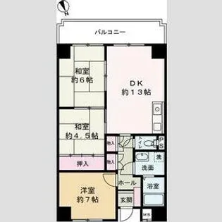 アルコ・ラ・カーサ佃町Ⅱ【4階】の間取り