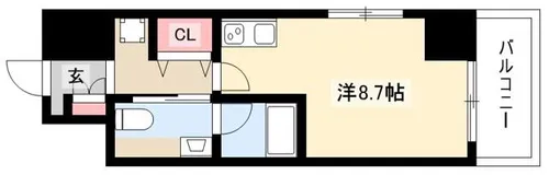 マリオン城西【407号室】の間取り