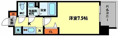 プレサンス大阪都島エレナード【9階】の間取り