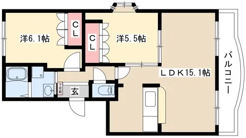 WISTERIA Life【101号室】の間取り