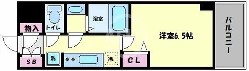 プレサンス谷町九丁目ディセオ【7階】の間取り