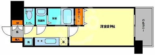 スプランディッド京橋EAST【6階】の間取り