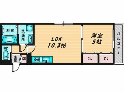 セレニティ衣摺【2階】の間取り