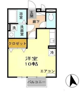 パークハイム吾妻【1階】の間取り