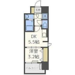 レジュールアッシュウエストレジス【7階】の間取り