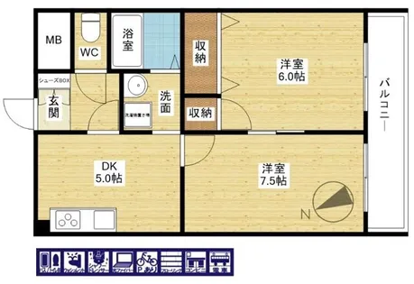 オリンピヤコープ【7階】の間取り