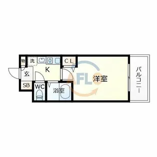 ラナップスクエア上本町【3階】の間取り