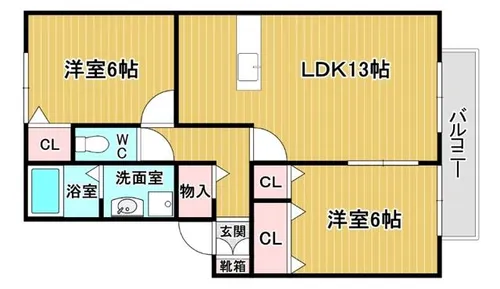 モアナビラⅠ【2階】の間取り