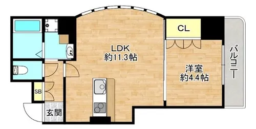 エクセレント南森町【3階】の間取り