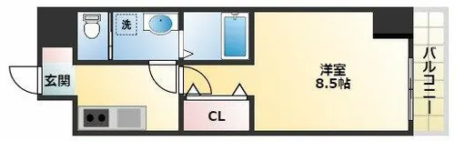 レクシア平野DUO【9階】の間取り