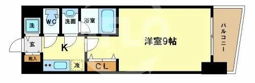 カスタリアタワー肥後橋【20階】の間取り