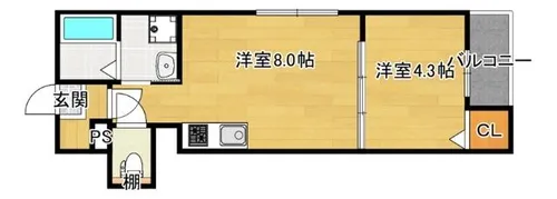 Iris淡路【3階】の間取り