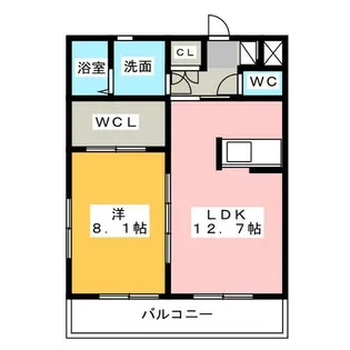 ヴィクトワール【1階】の間取り