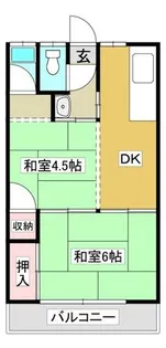 梅田アパート【101号室】の間取り