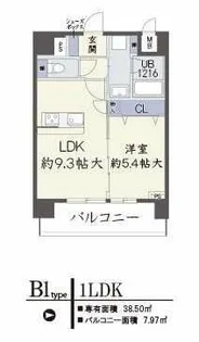ノブレ梅北【5階】の間取り