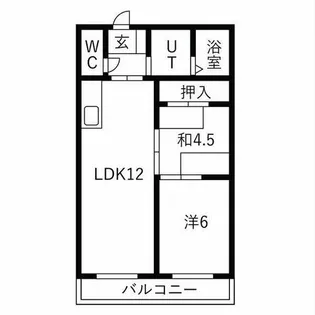 サンライズアサノ【4B号室】の間取り