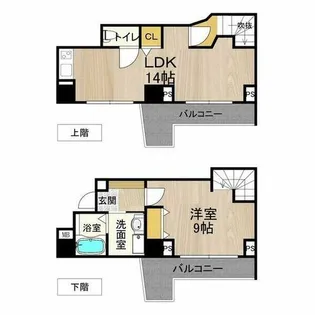 CITY SPIRE難波サウスタワー【6階】の間取り