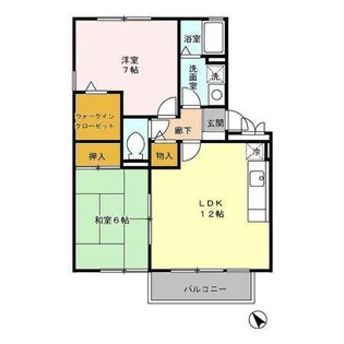 カーサ・パティオⅢ【2階】の間取り