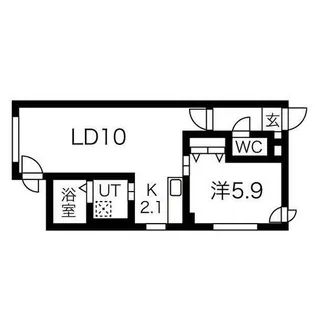 KDMハイツ【1階】の間取り