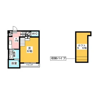 グリーンレイク中小田井【1階】の間取り