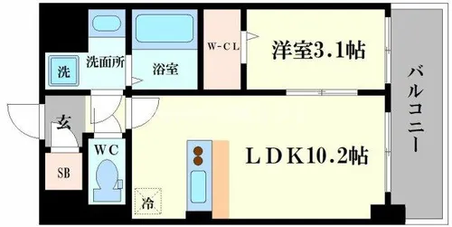 Bern Garden Hayashiji(ベルンガーデン林寺)【7階】の間取り