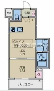 AXIA CITY 神戸松原【1階】の間取り