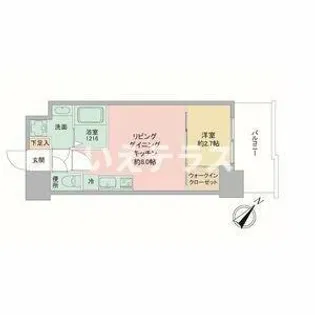 プレリスNEO神戸湊川公園ヴェルト【7階】の間取り