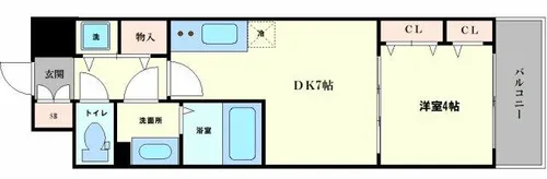 Gioia Luna【703号室】の間取り