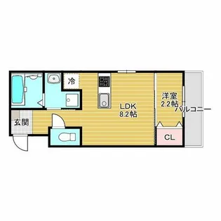 リアコート千里丘ⅡNORTH【3階】の間取り