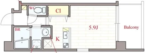 il bianco【11階】の間取り