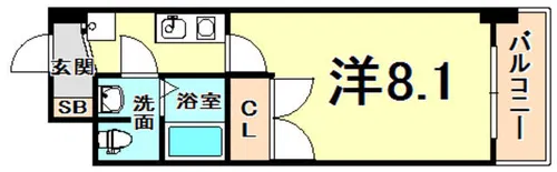 ONE ROOF FLAT NISHINOMIYA【5階】の間取り