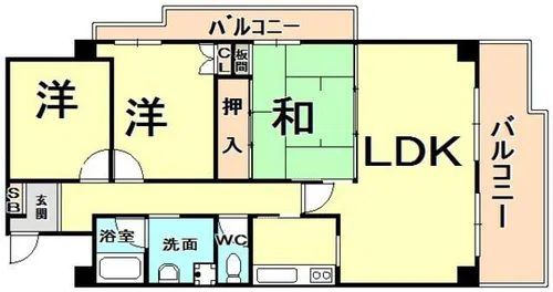 レジェンダリー小松【5階】の間取り