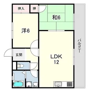 サングリーン衣笠【3階】の間取り