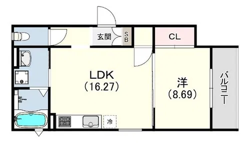 リアン名谷町【2階】の間取り