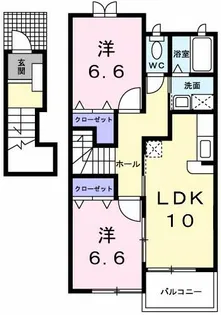 メゾンオルタンシア【2階】の間取り