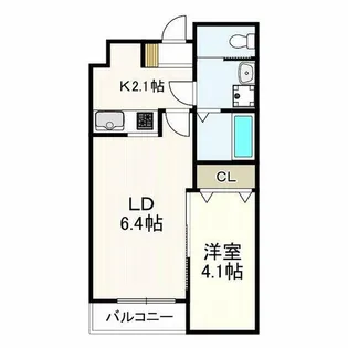 カーサフォルトゥナート羽曳野Ⅰ【2階】の間取り