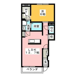 プロスペリタ天白川緑地南【1階】の間取り
