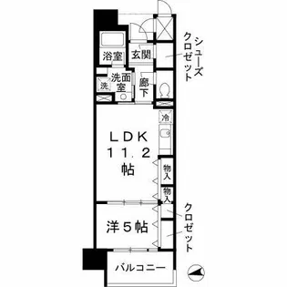 ロイヤルパークスなんば【13階】の間取り