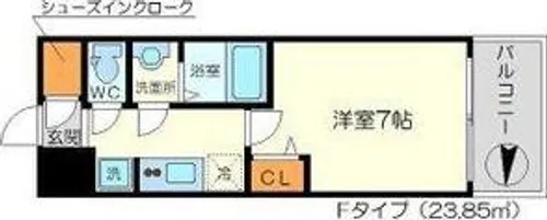 リッツ新大阪【6階】の間取り